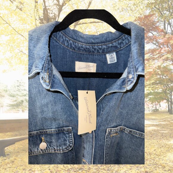 NWT - Universal Threads Denim Casual Mini Shirt Dress - XL - Picture 5 of 10